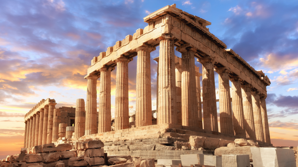 Historical Greek marble building