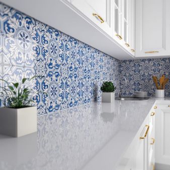 Patterned Ceramic Tile Backsplashes | Country Floors