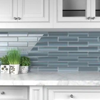 glass tile backsplash