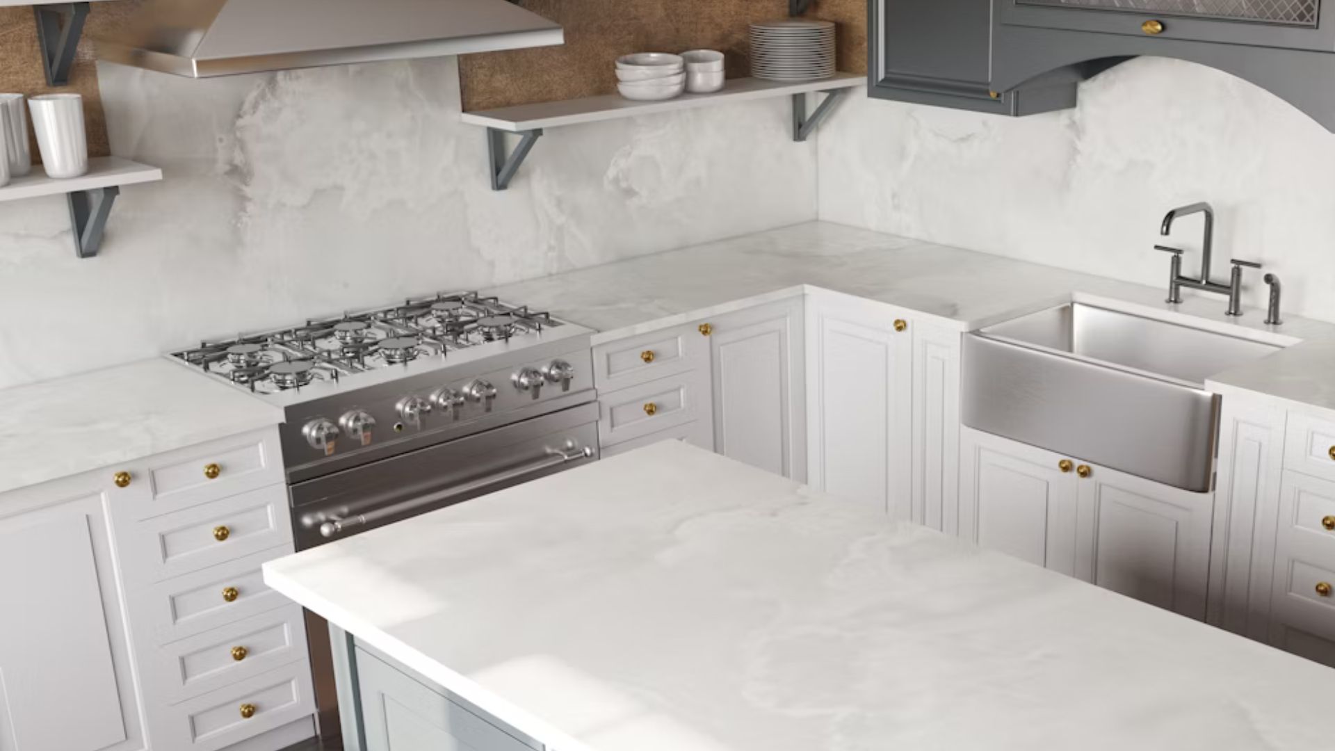 Design ideas with white quartz countertops