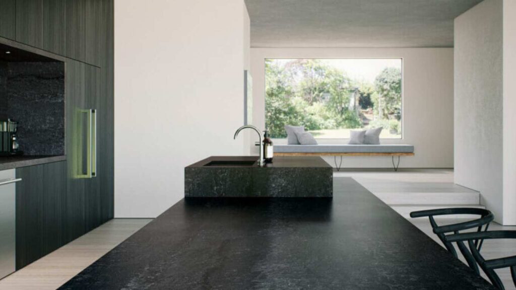 Black Tempal 5810 Quartz Countertop for Kitchen Design