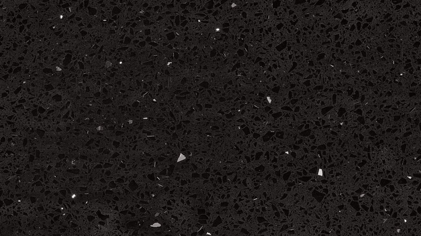 sparkling black quartz slab view