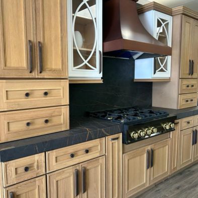 Dekton Laurent Paired With Wood Cabinet